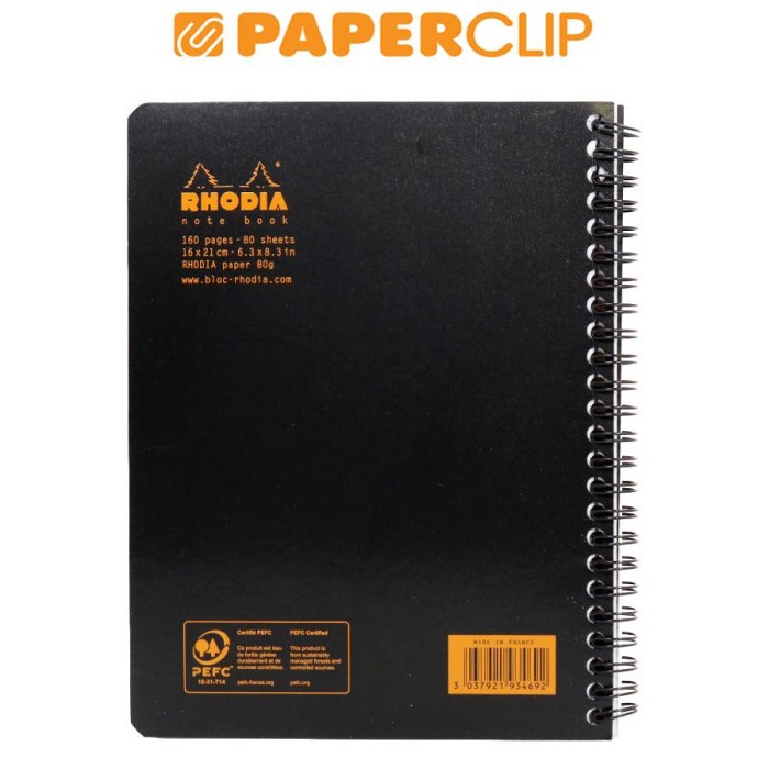 

MURAH- NOTEBOOK RHODIA WIREBOUND A5+ BLACK LINED 193469C- 1.2.23