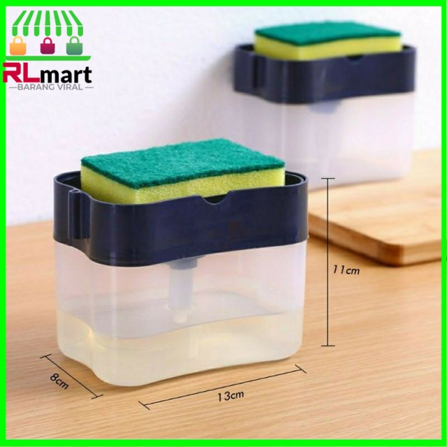 DISPENSER SABUN SOAP PUMP SPONGE CADDY DISPENSER TEMPAT SABUN CUCI PIRING/ DISPENSER SABUN/ DISPENSE