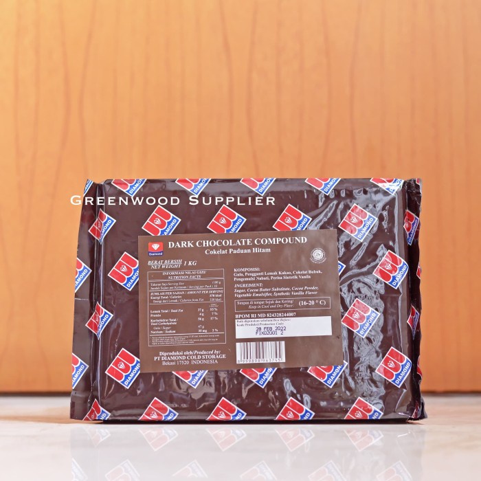 

HK85 Diamond Dark Compound Chocolate 1 KG (TERMURAH)