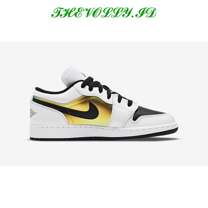 Nike Air Jordan AJ 1 Low White Black Gold Original BNIB GLOBAL