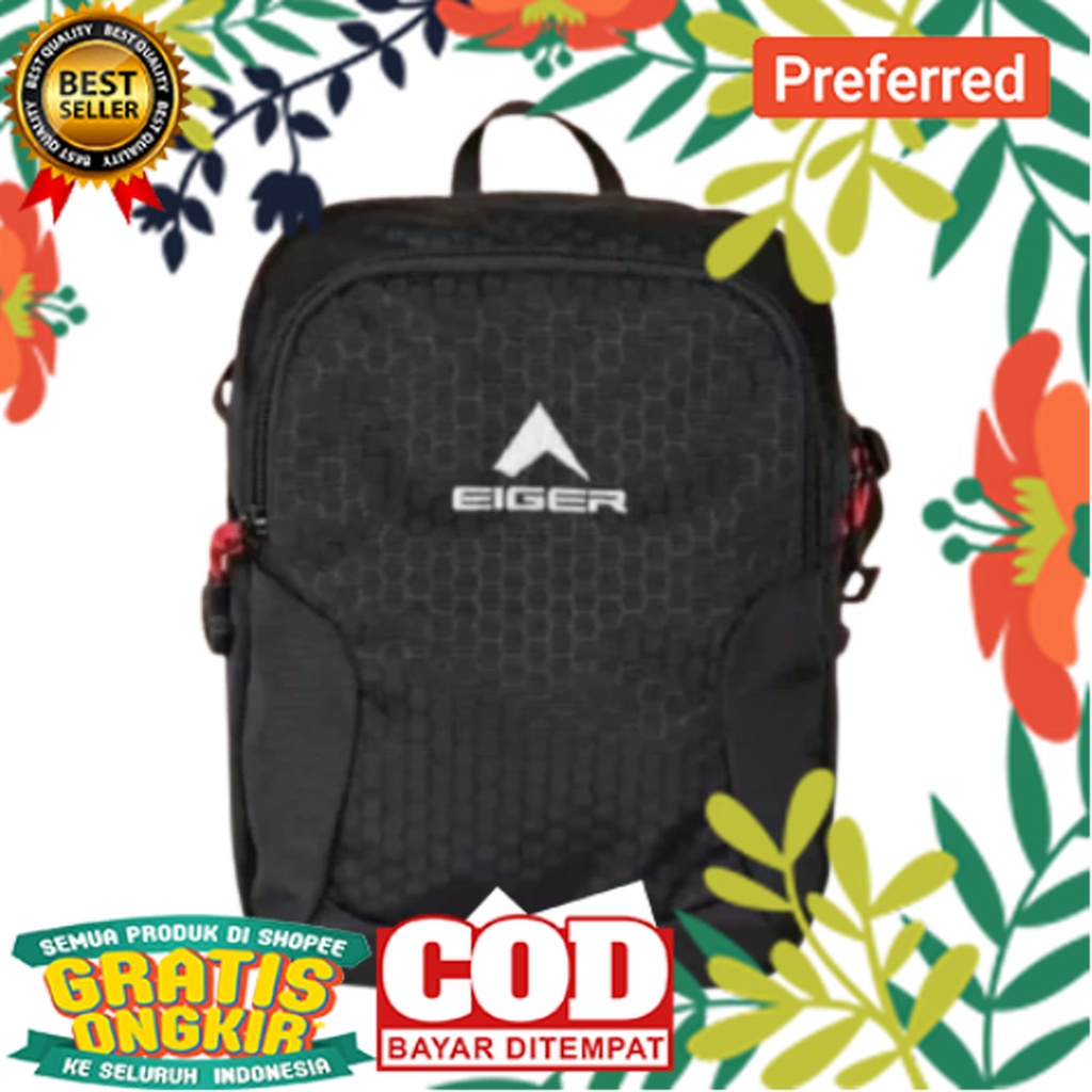 Tas Selempang Eiger10 Pria Kasual Model Polos Slingbag Slempang Bahu Multifungsi Cocok Untuk Tempat 