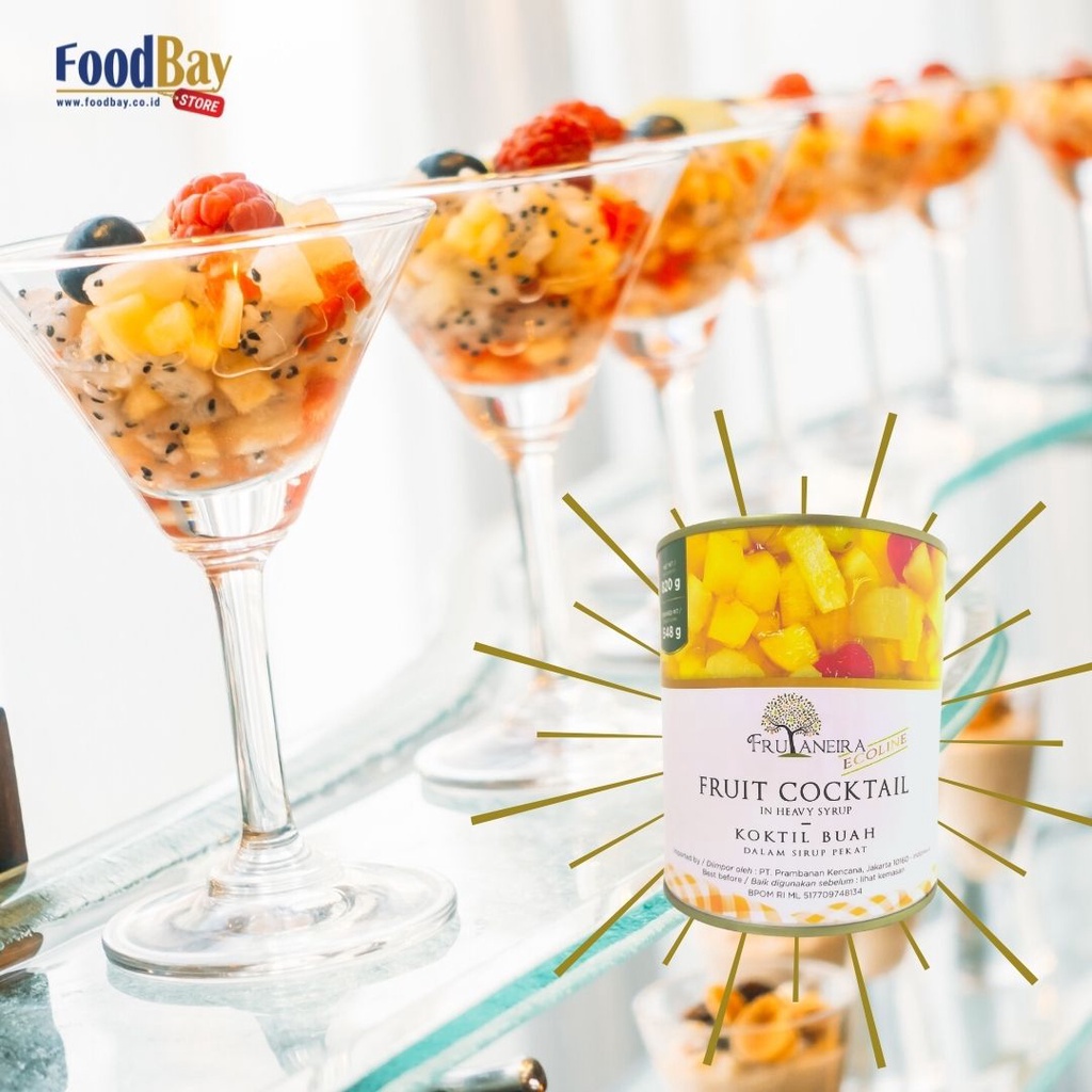 

FRUTANEIRA - ECOLINE FRUIT COCKTAIL / buah koktail kaleng murah Berkualitas 820 Gr