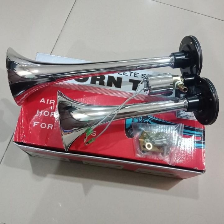 Klakson Angin Mobil/Truk 2 Corong 12-24 Volt