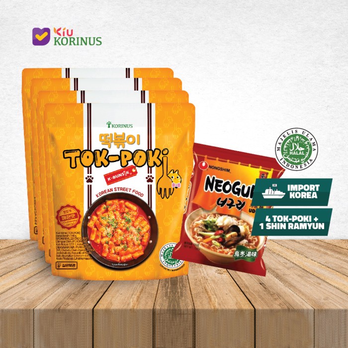 

[SG9] Paket Hemat 4 Tokpoki + Nongshim Neoguri udon Halal Korea