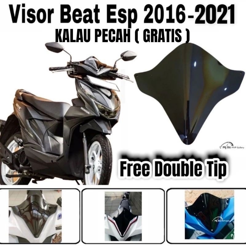 ( PECAH GRATIS ) VISOR MOTOR HONDA BEAT FI ESP OLD POP 2016 - 2021
