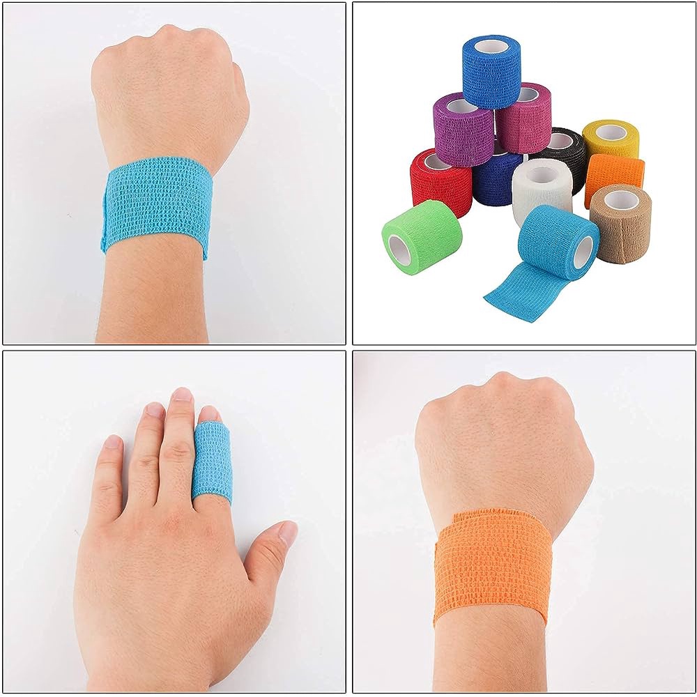 Perban Jari 2.5CM Serbaguna Motif Polos Finger Tape Wrist Tape Taping Olahraga Tapping Sport Perban 