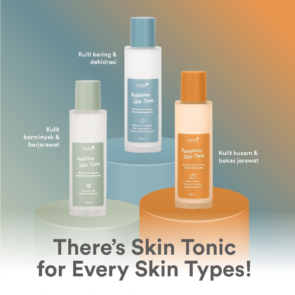 New Product Studio Tropik Skin Tonic Probiome Toner Wajah Herbitus Studio Tropic Toner Pumpkinu Mere