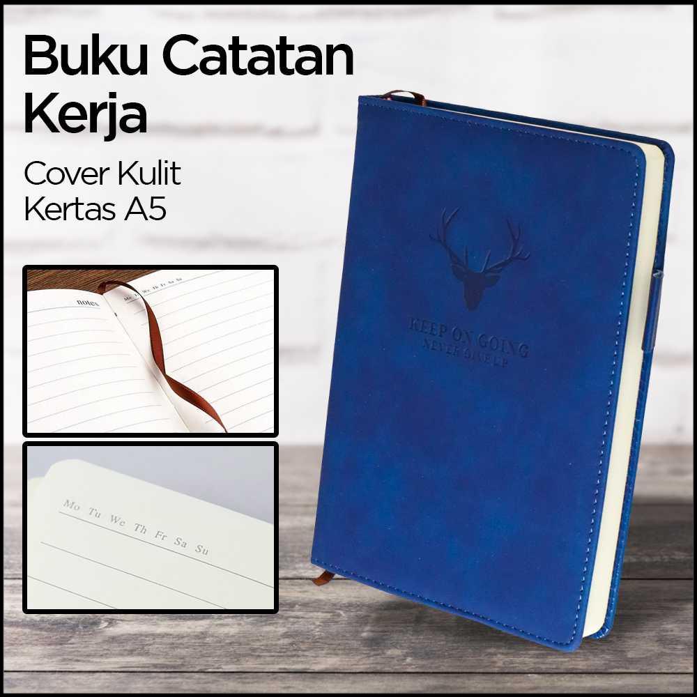

Tlevino Buku Catatan Harian Notebook Diary Cover Kulit 180 Lembar A5