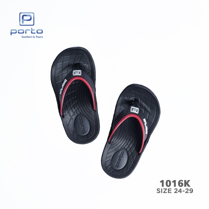 MURAH -Porto - Sandal Jepit Anak Laki Laki Nyaman Kuat Terbaru Original 1016K - COFFEE, 24- 1.2.23