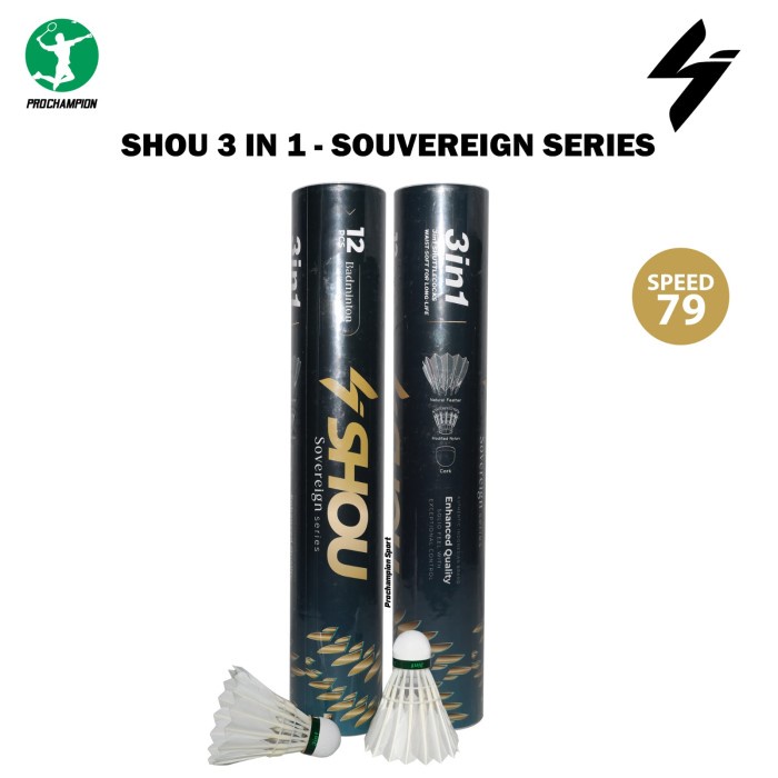 Shuttlecock Cock Kok Badminton Shou 3 in 1 Sovereign International