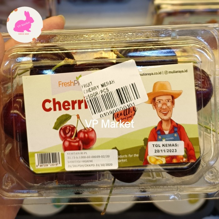 

Cherry Merah Fresh Import | Buah Cherry Merah Super | 250g | Pack