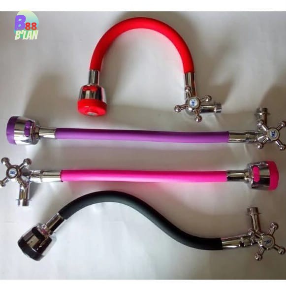 KRAN ANGSA FLEKSIBEL RUBBER KERAN AIR BAK CUCI PIRING WASTAFEL ON OFF B88 KRAN AIR CUCI PIRING LEHER