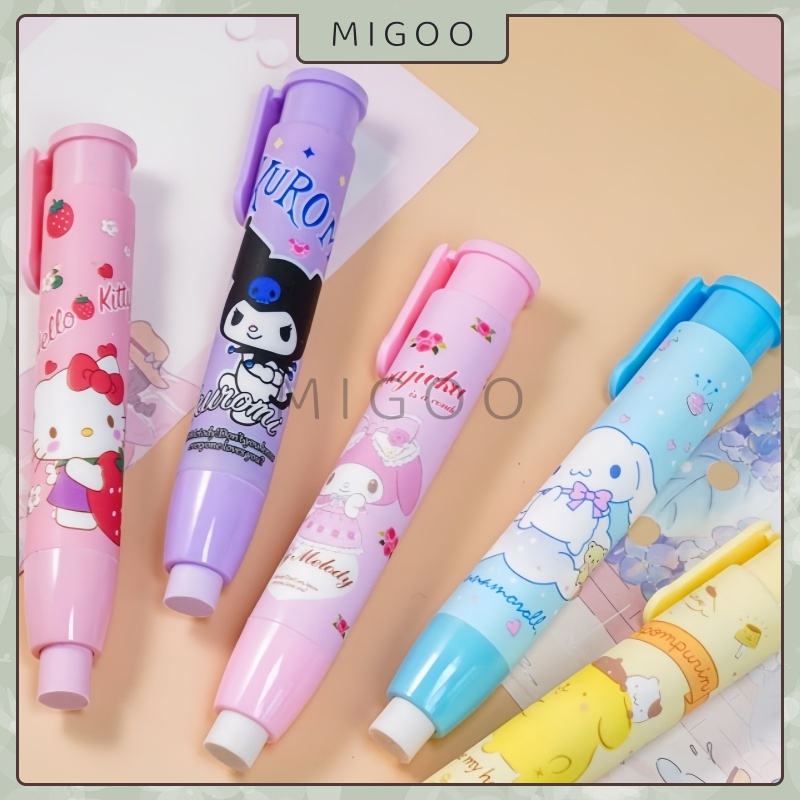 

MiGoo Penghapus Pensil Mekanik Motif Karakter Lucu Lipstik Retractable Cute Eraser Penghapus Penekan Kartun Hapusan Eraser Lipstik