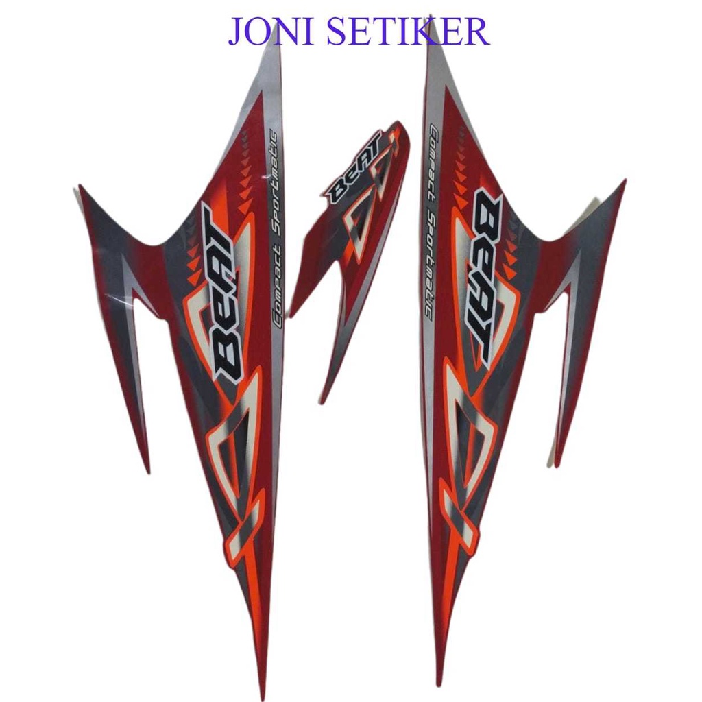 READY COD STIKER STRIPING & LIS BODY BEAT KARBU 2012 MERAH STANDAR/striping motor beat 2012/stiker s
