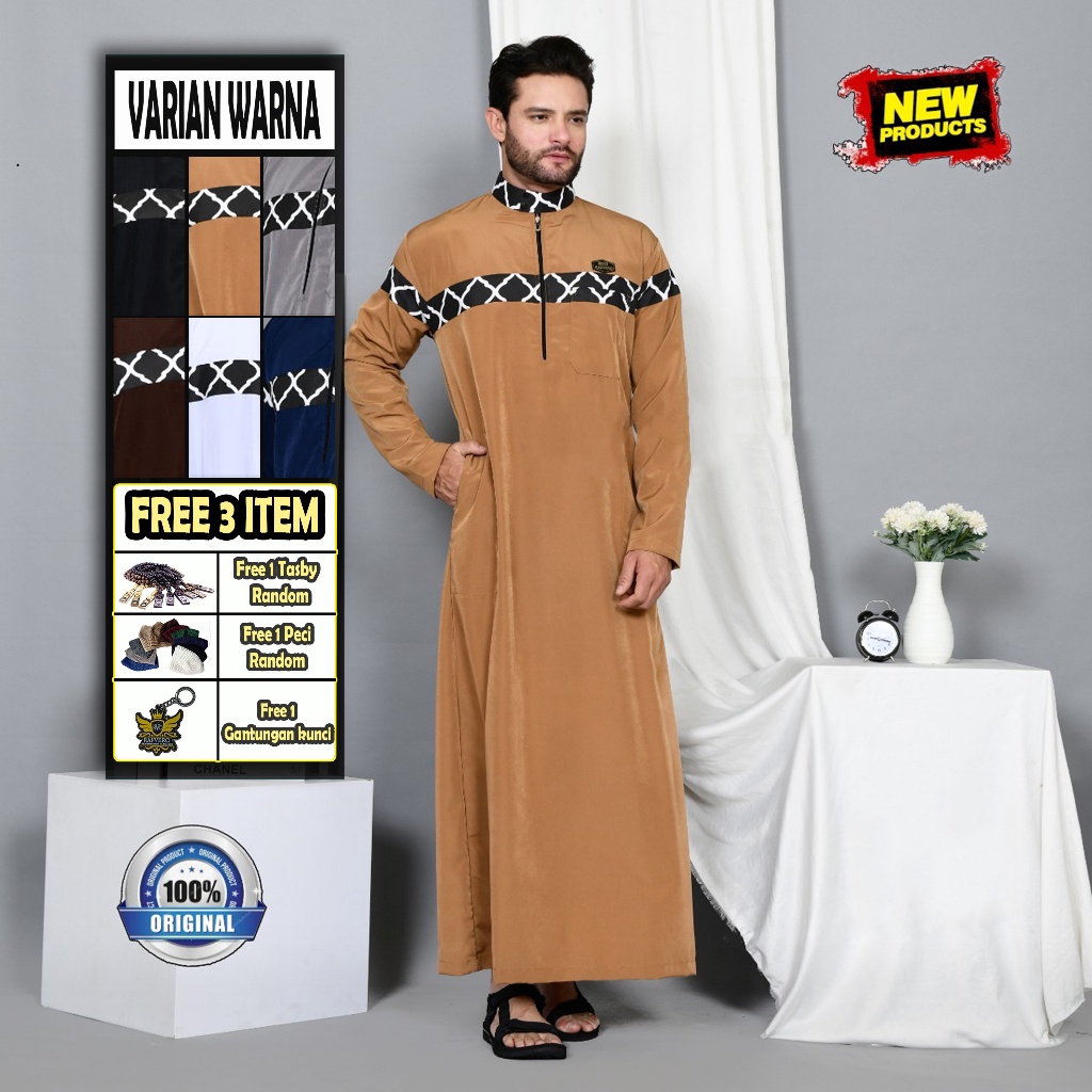 WMW Jubah pria terbaru jubah gamis pria dewasa jubah pria polos jubah motif list