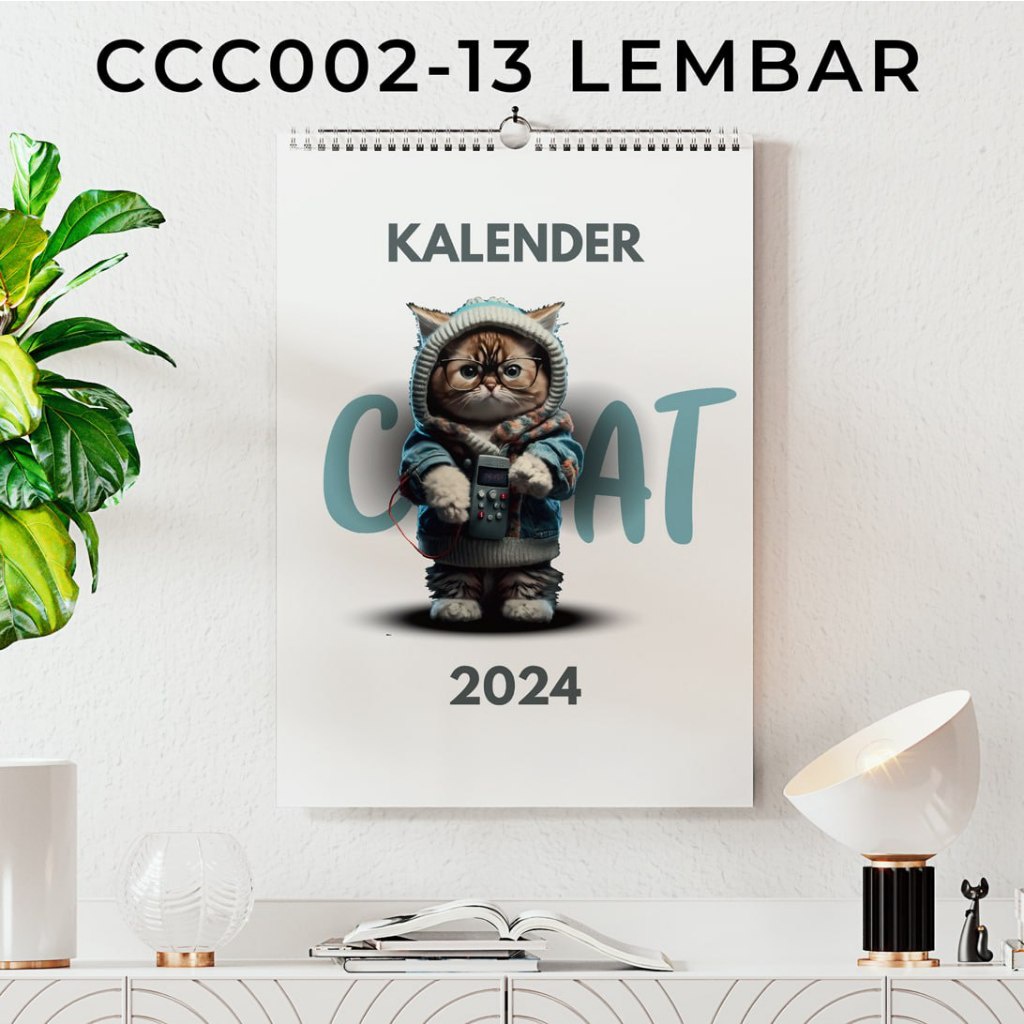 

Kalender Dinding 2024 Kalender Dinding Motif Kucing cute isi 13 Lembar Aesthetic