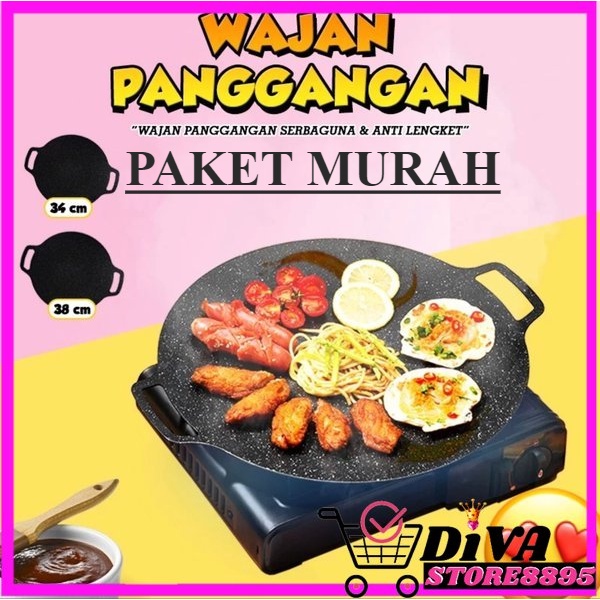 Paket Kompor Gas Portable + WAJAN KONDUKSI GRILL + Gas Kaleng SEPAKET NGEGRILL