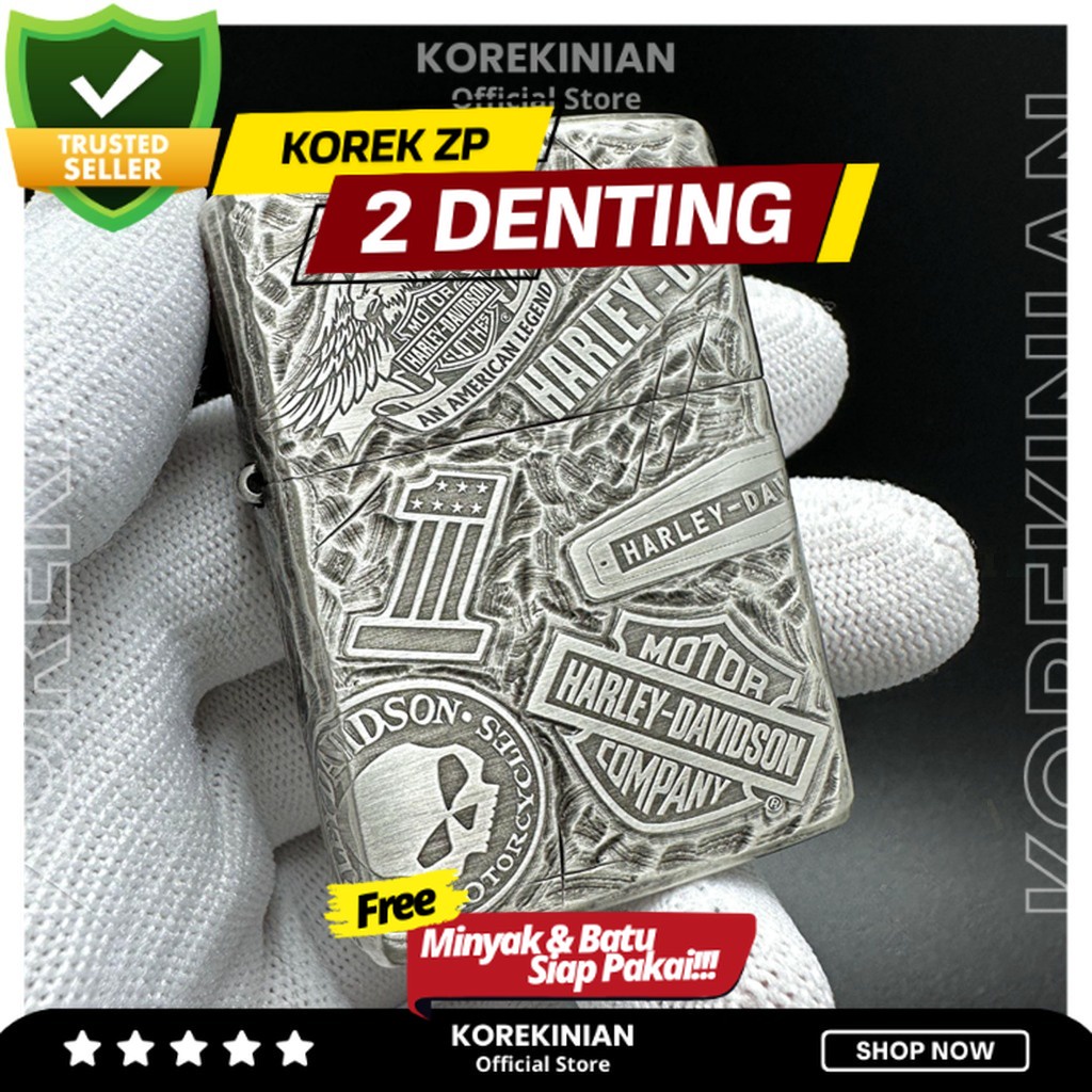 Korek Zp 2 Denting Zippo Brass Armor Silver HD 162