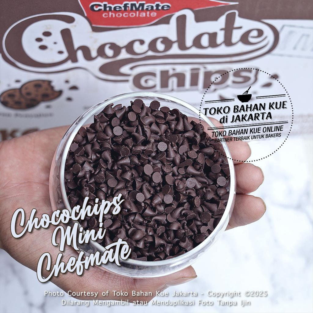 

Chefmate Chip MINI 100gr Dark Chocolate Chips Topping Coklat Chocochips Cookies