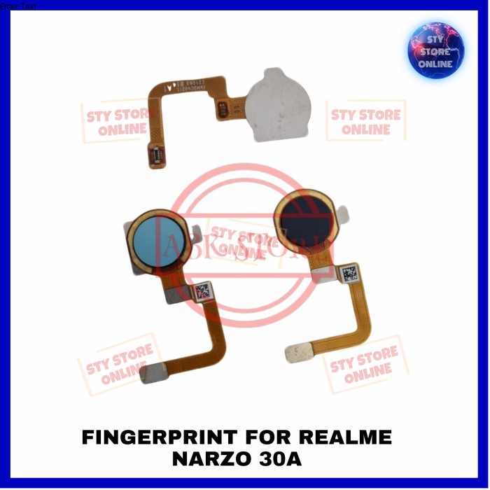 FLEXIBEL SIDIK JARI | FLEXIBLE FINGERPRINT HP REALME NARZO 30A ORIGINAL - Biru