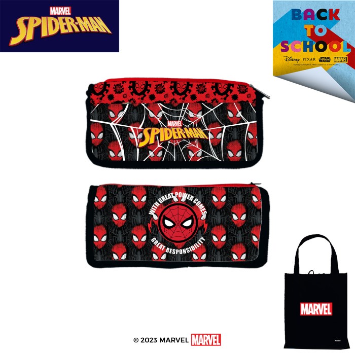 

Marvel Spiderman Pencil Case Tempat Pensil Anak Back to School MSP877 - option a, 1 pcs