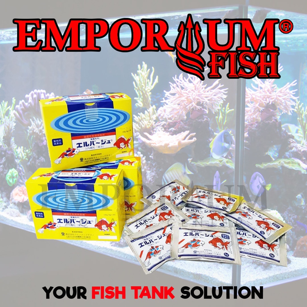 ELBAYU 5 GRAM OBAT IKAN AEROMONAS OBAT KOI ASLI JEPANG