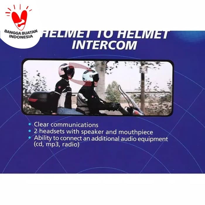 Promo Intercom helm interphone sepeda motor handfree boncengan headset