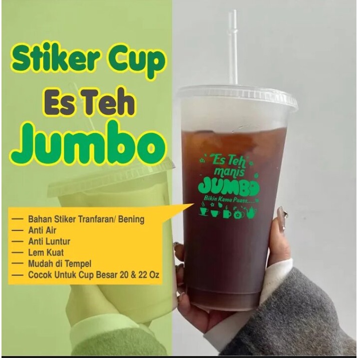 

Stickers minuman kekinian Teh jombo isi 100 pcs SRTICKER MINUMAN KEKINIAN