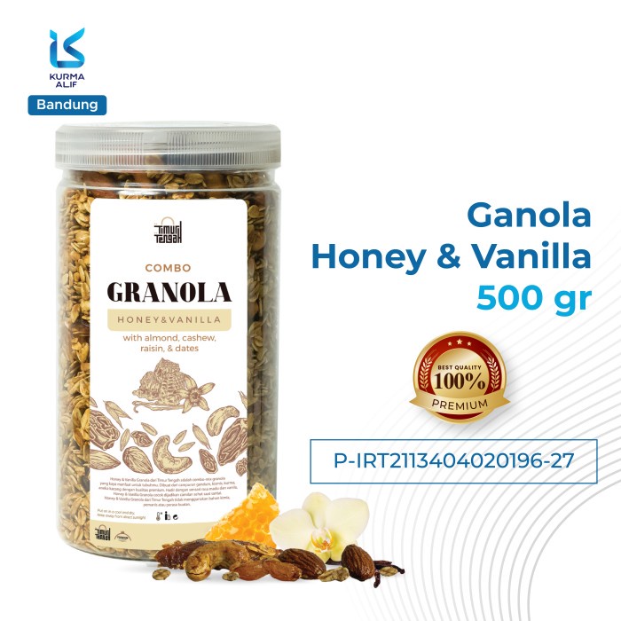 

✨PROMO✨ -Granola Combo Honey & Vanila 500 gr - Sereal TIMUR TENGAH - Toples