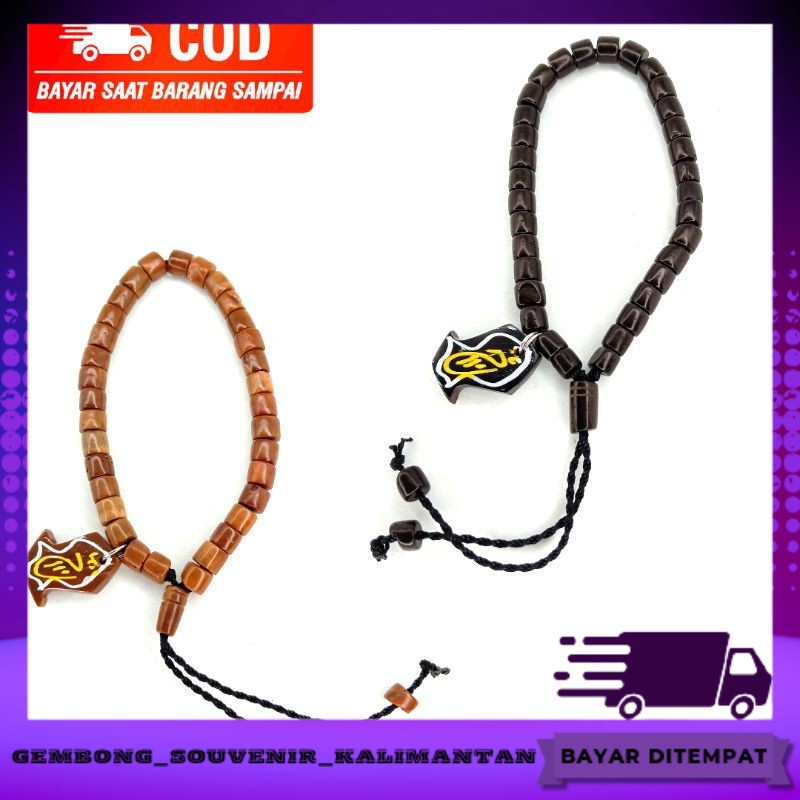 gelang kokka kaukah kaokah koka marjan 33 bandul trompah rajah Gembong Souvenir Kalimantan