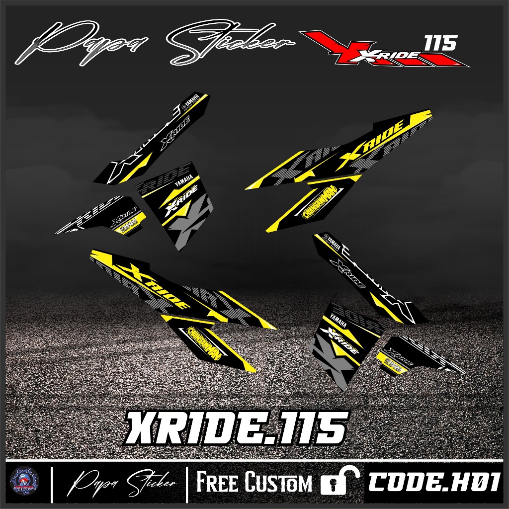 Striping Sticker New Xride 115 Variasi Sticker Yamaha Xride 115