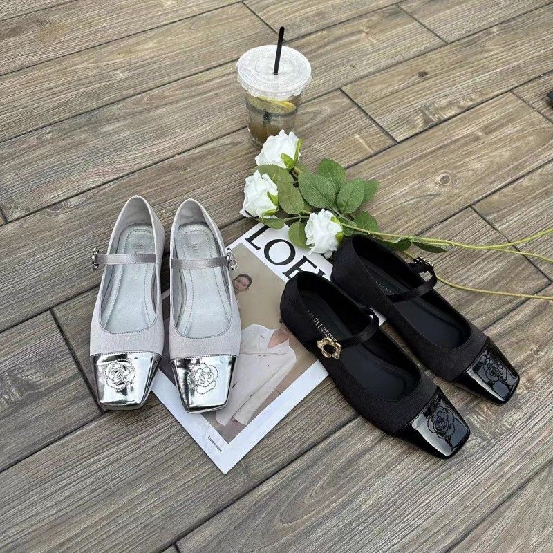 Silver Mary Jane shoes