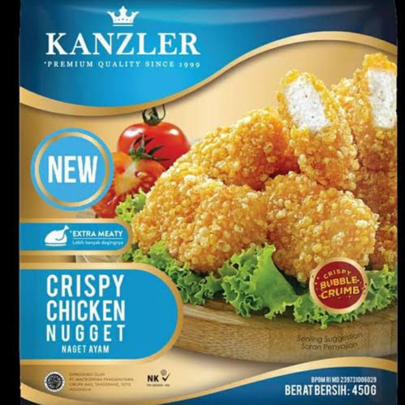 

Crispy chicken nugget Kanzler Crispy nugget Kanzler 450gram isi 22pc I KENZLER NUGGET CRISPY ORI