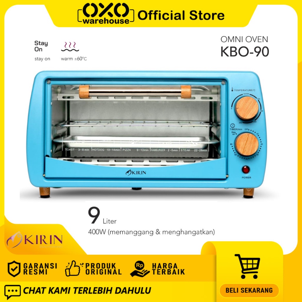 KIRIN Oven Listrik 9 Liter KBO-90 Low Watt Garansi Resmi