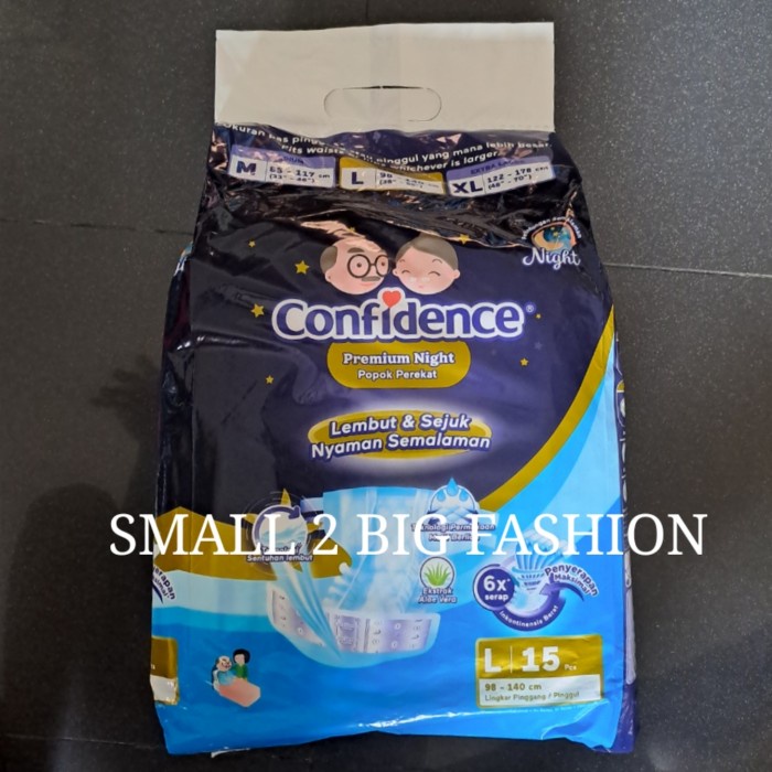Marynt confidence tape premium night L 15 L15 perekat pampers dewasa