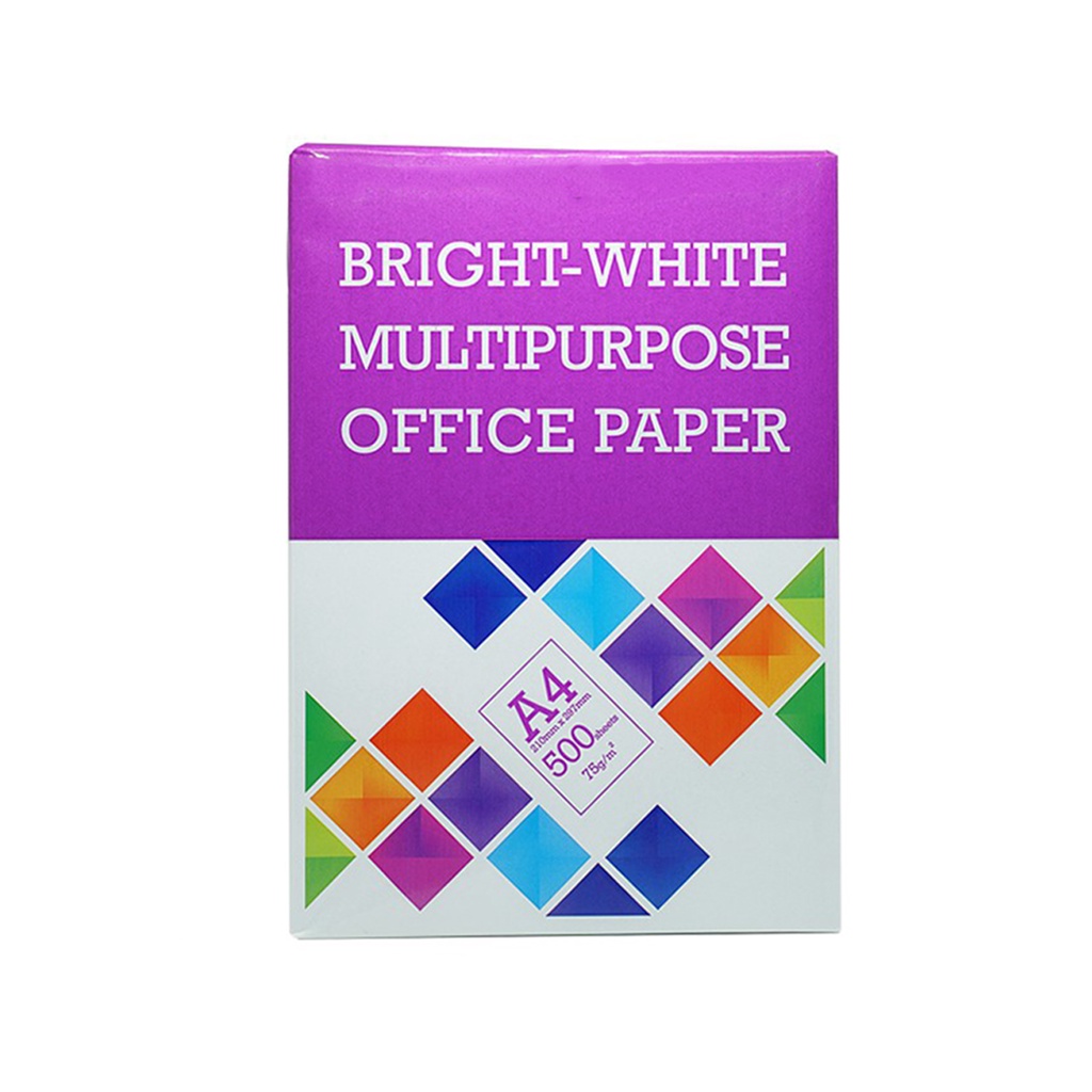Kertas HVS A4 BMO 75gsm [1 Rim] | Kertas Fotocopy Printer | Bright White Multipurpose Official Paper