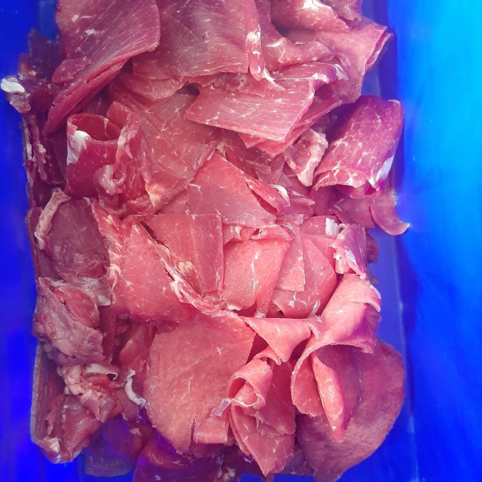 

Beef Slice AUS Daging Potongan Tipis Teriyaki / Sukiyaki 500gr