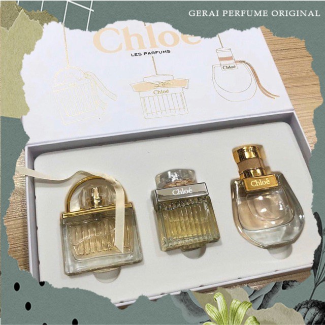 CHLOE 3PC SET PARFUM GIFT SET Box Segel
