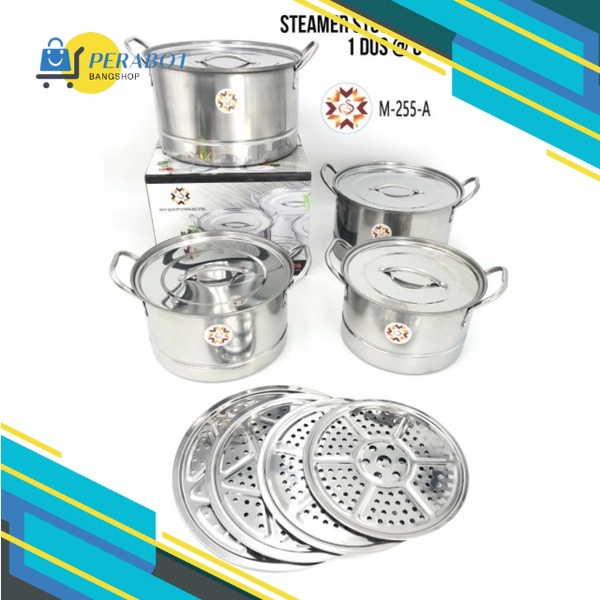 [KB BKS] (5KG) STOCK POT PANCI TINGGI SET 4IN 1 STEAMER / PANCI KUKUS 4 SET / PANCI KALDU / STEAMER 
