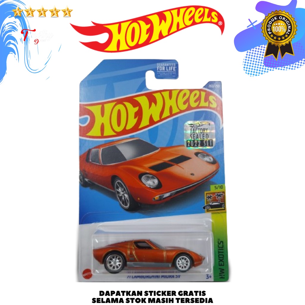 Hot Wheels Super Treasure Hunt 71 Lamborghini Miura SV Orange FS22