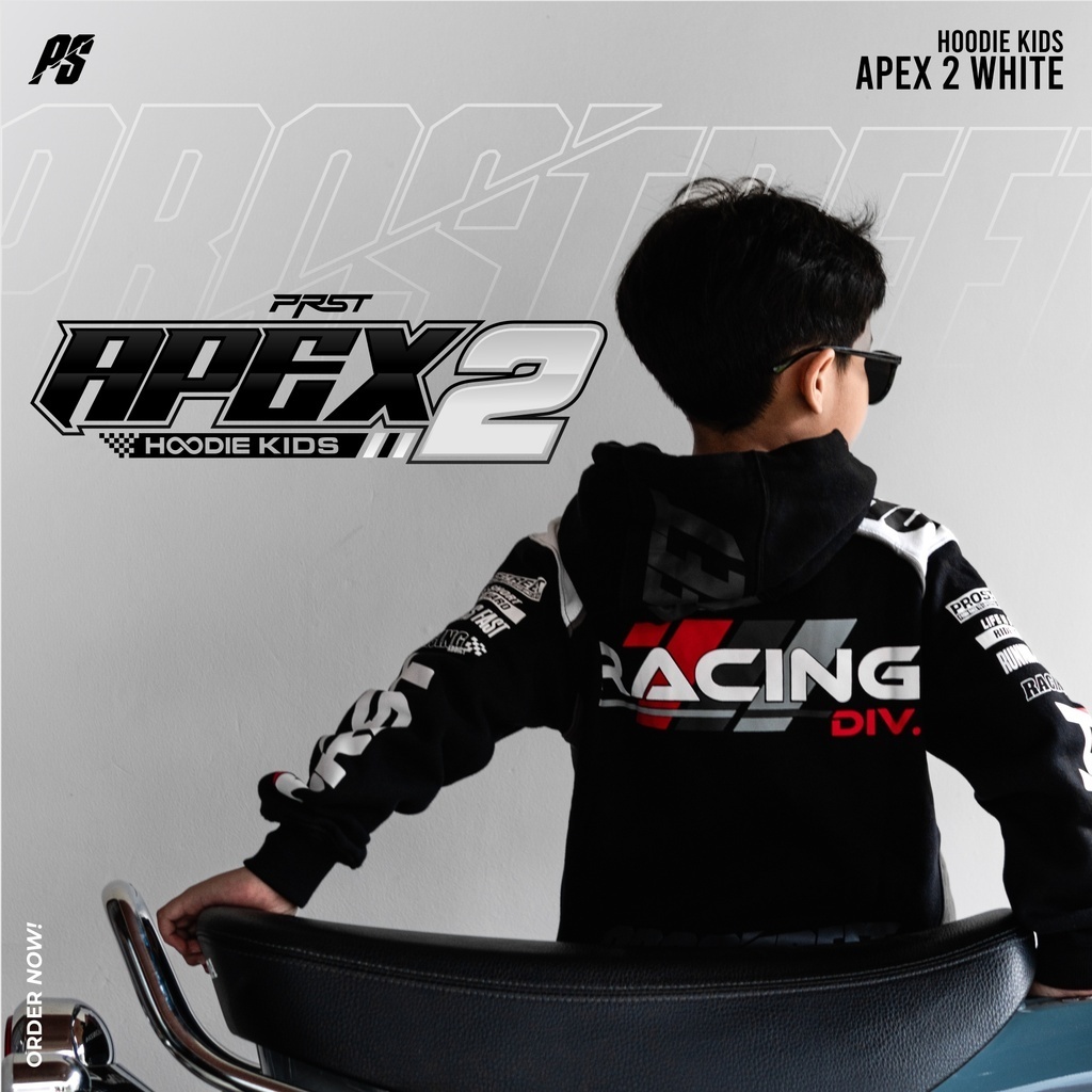 Hoodie Motor Prostreet Apex White Kids