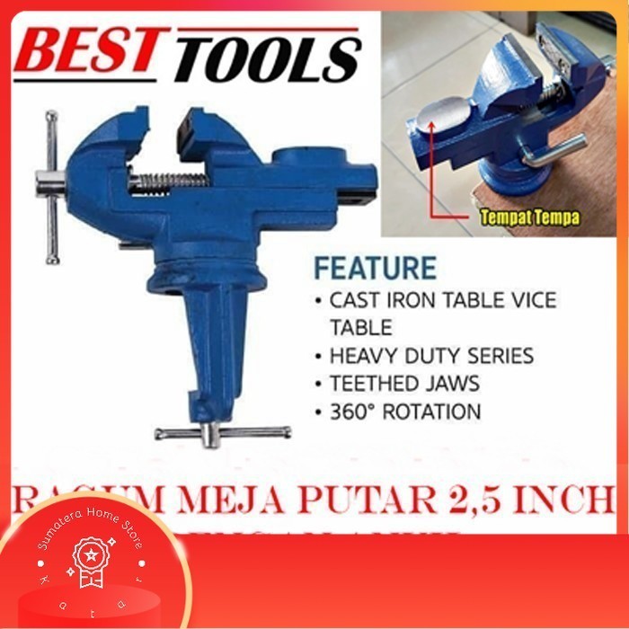 

ar Anvil 80mm - Ragum Tanggem - Table Clamp Vise