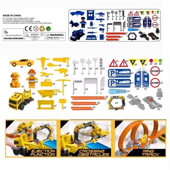 Diy Race Car Track Set Lintasan Mobil Balap hotwil - Police