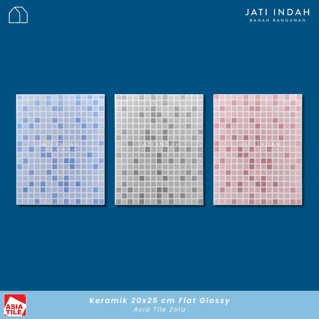 Keramik Dinding Glossy Flat 20x25 cm Asia Tile Zola