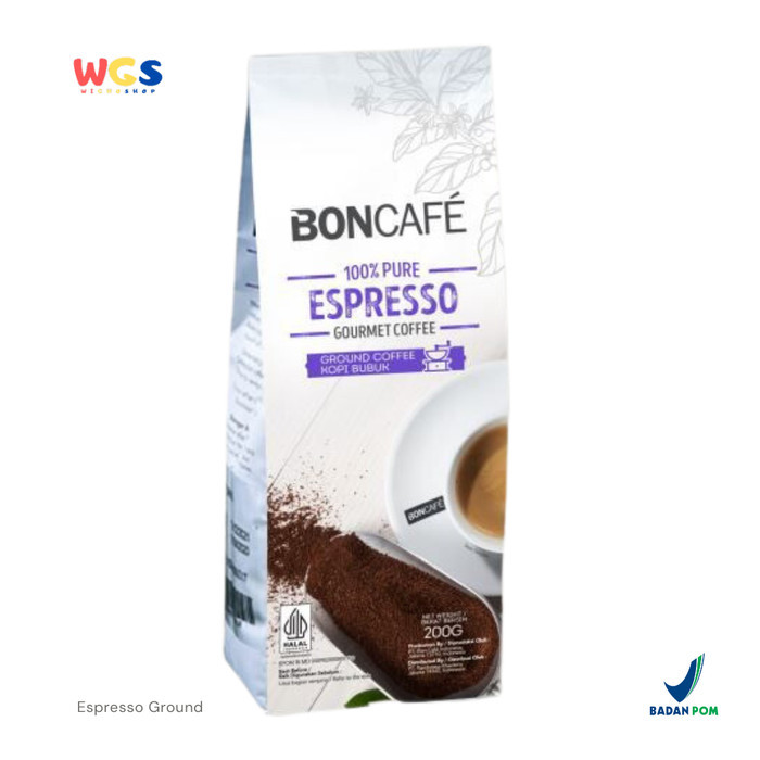 

READY STOCK!!! BONCAFE Espresso 100% Pure Gourmet Arabica Ground Coffee 200g - Kopi Bubuk
