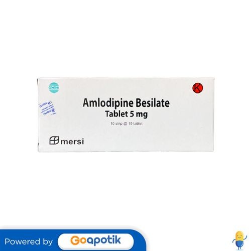 Amlodipine Besilate Mersi 5 Mg Box 100 Tablet