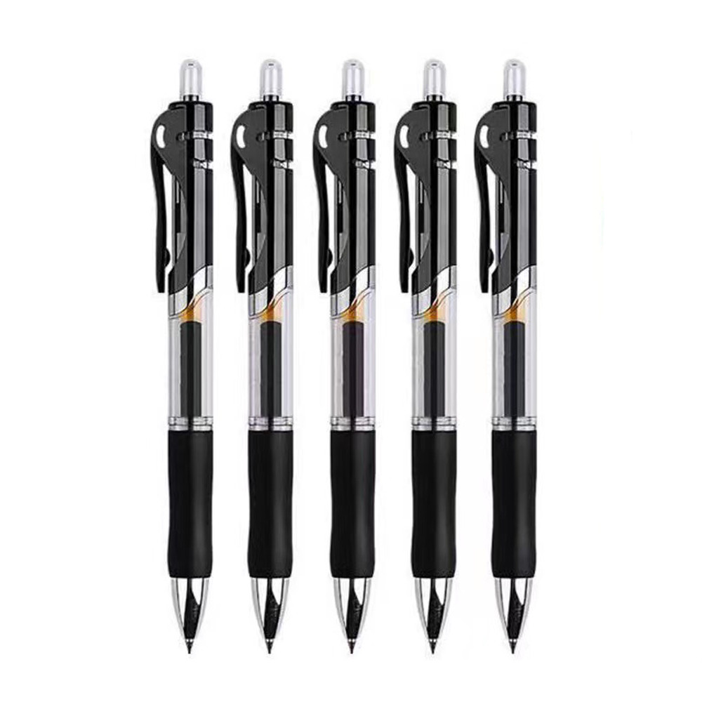

5 Pcs Retractable Gel Pens Set Black/Red/Blue Ink Ballpoint for Writing Refills Office Accessories School Supplies Stationery