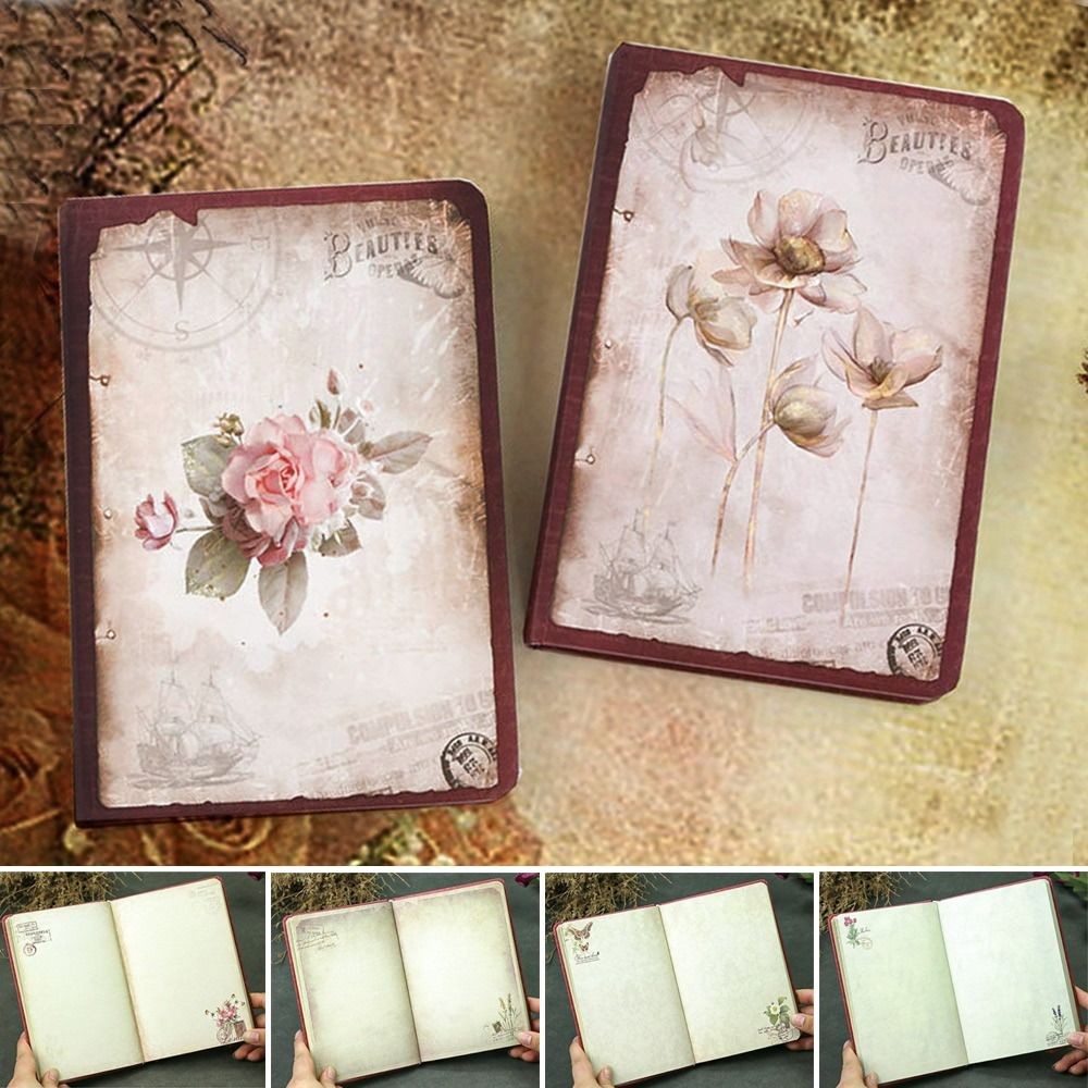 

Creative Retro Notebook Color Page Illustration Diary Notebook Scrapbook Beautiful Notepad