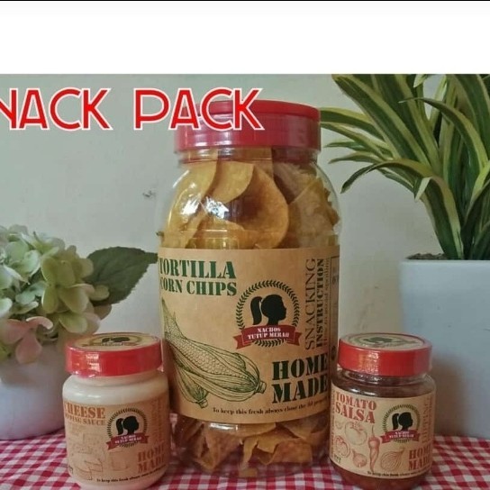 

READY STOCK!!! Snack Pack Nachos Tutup Merah - Salsa + Salsa