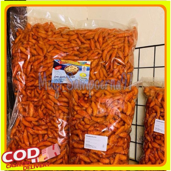 

Bidaran Balado Cap 2N - 1Kg Bidaran Camilan Rasa Balado Pedas Manis Makaroni food